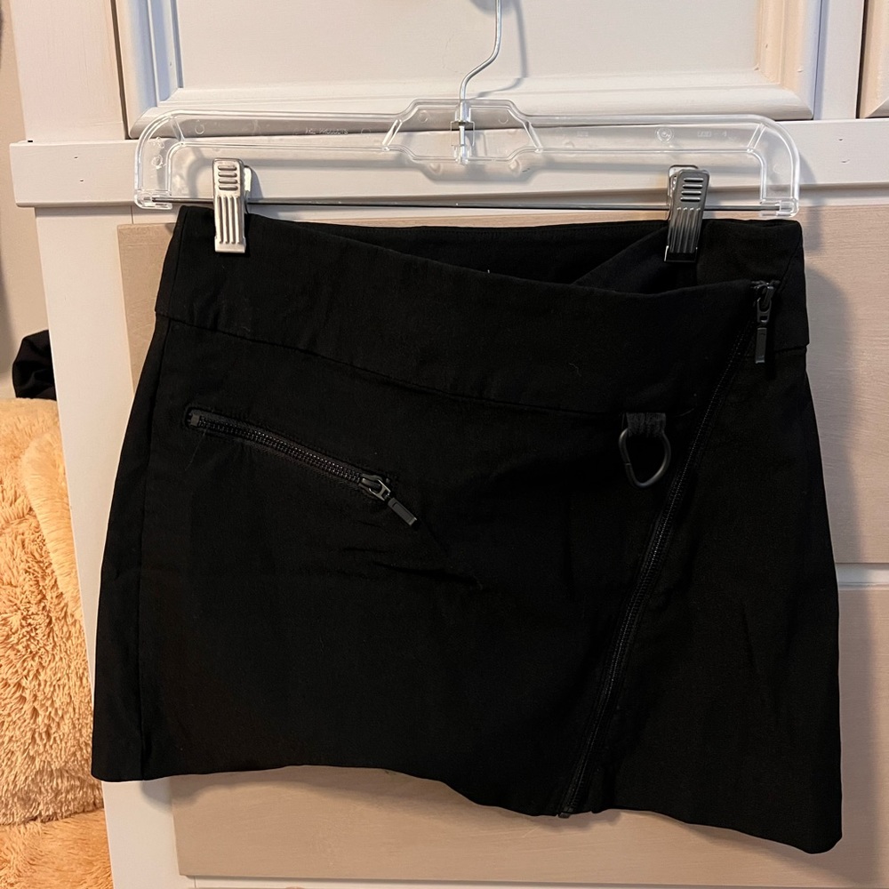 Black mini skirt